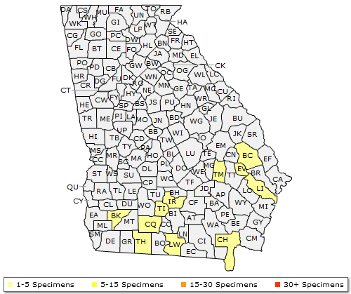 The range of Agalinis linifolia